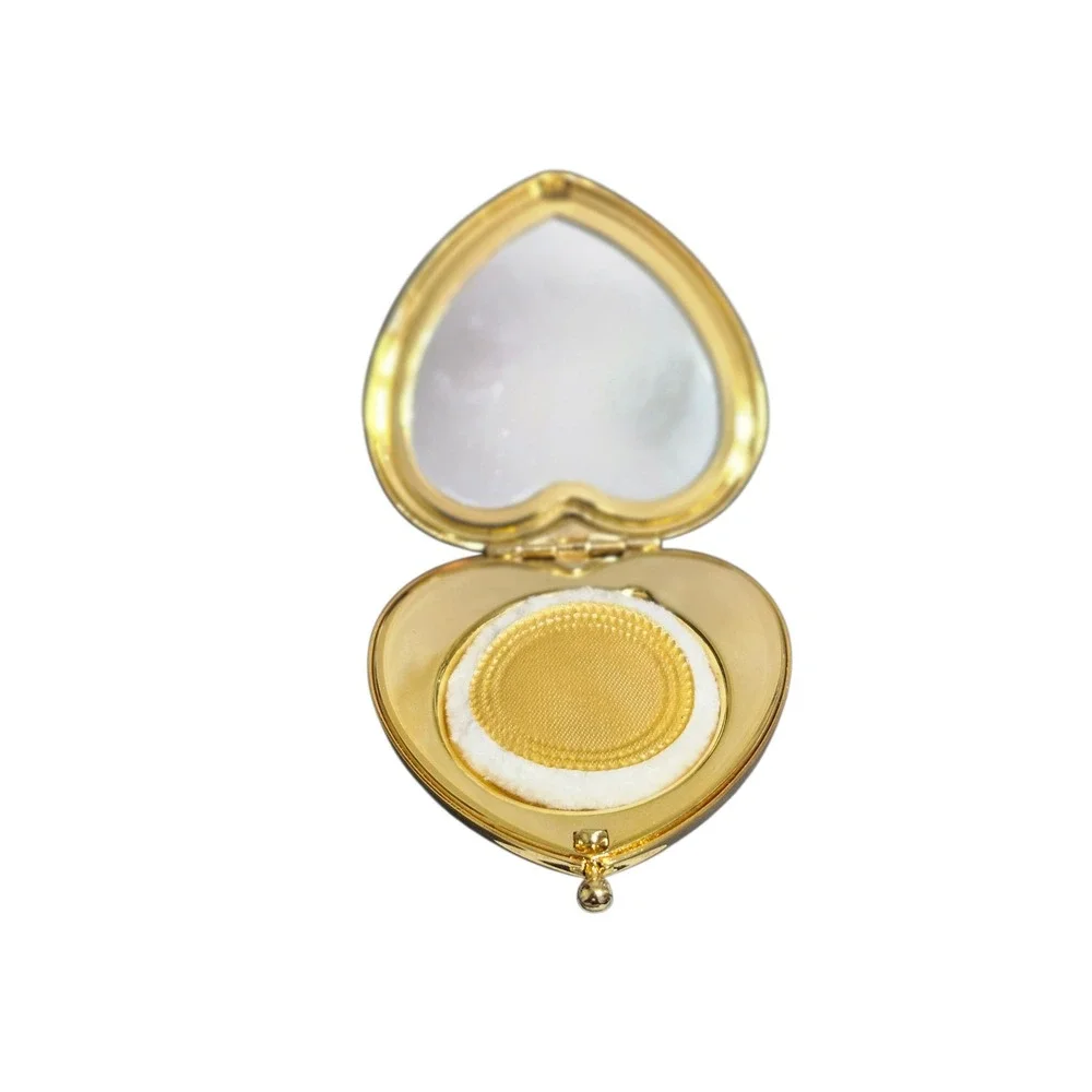Adrienne Signature Club A Limited Edition Heart Compact Gold Tone Rhinestone